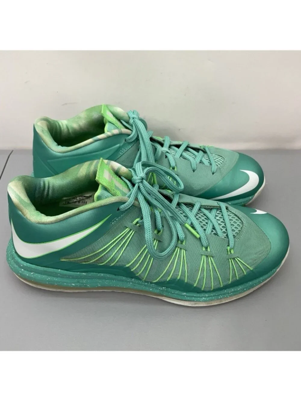 Nike Air Max LeBron 10 Low‎ Easter Sneakers Shoes Basketball Green Mens 11.5